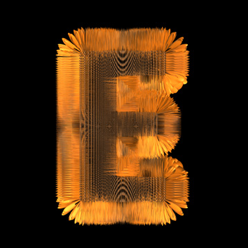 orange lattice E  letter