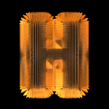 orange lattice H  letter